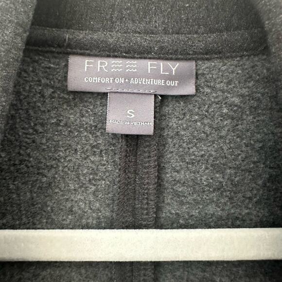 Free Fly Gray Cardigan Sweater with Open Front Stretch Long Sleeve Size Small - Picture 2 of 6